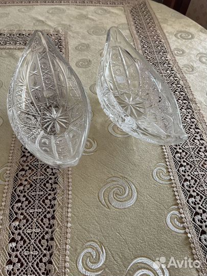 Ваза хрустальная 2 шт