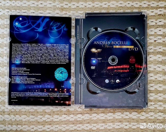Andrea Bocelli - Vivere (DVD диск из Италии)