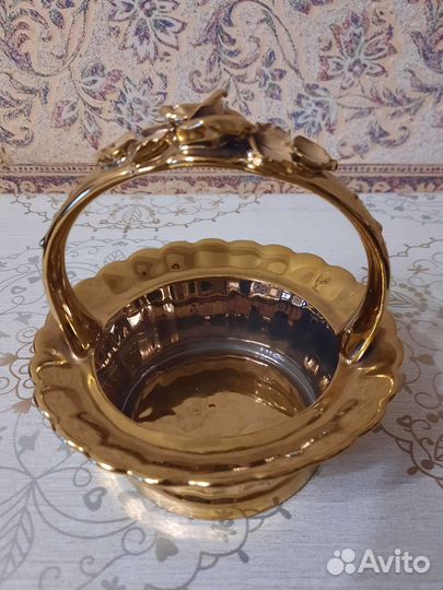 Сервиз кофейно-чайный золотой на 2 персоны