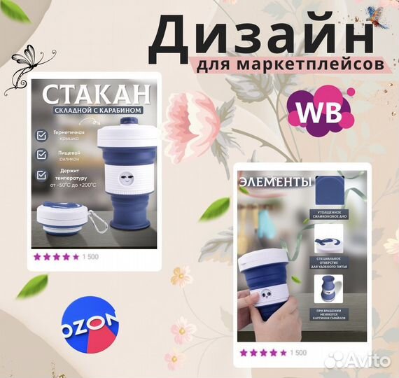 Инфографика для маркетплейсов дизайн карточки