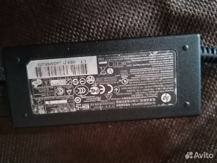 Блок питания для ноутбука hp 19.5v, 3.33a 65w