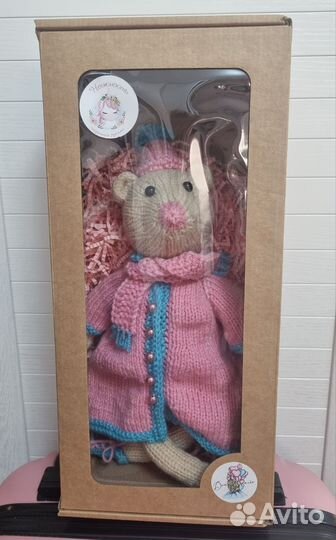 Вязаная мышка Соня / ручная работа