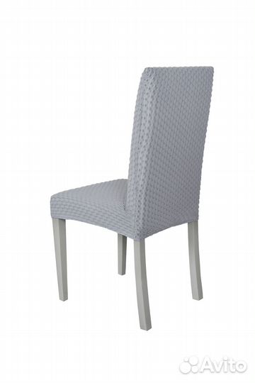 Чехлы на стулья со спинкой на кухню 4 шт, Серый