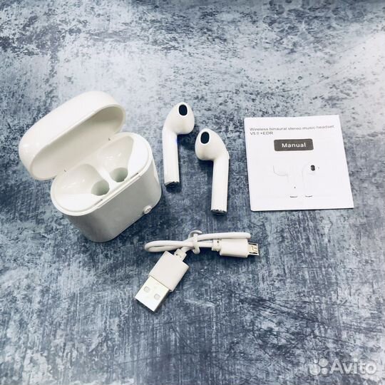 Беспроводные наушники i7 мини белые