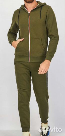 Спортивный костюм тёплый хаки Tahari США M XL