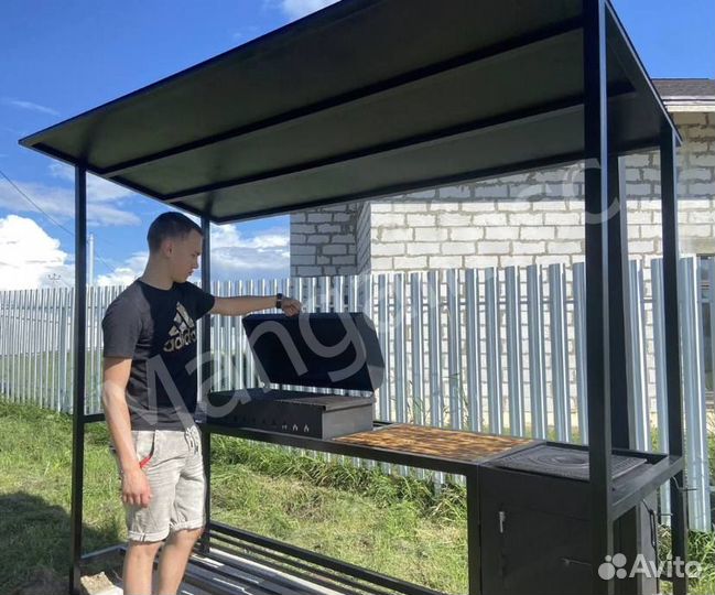 Мангал с крышей