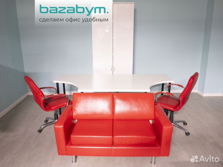 Белый кабинет для офиса (комплект мебели)