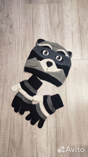 Шапка и перчатки, р-р 98