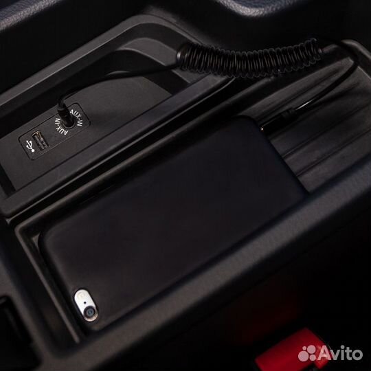 Аудио кабель AUX 3.5 мм шнур спираль 1M черный