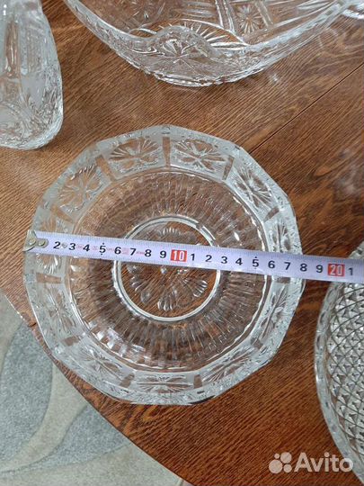 Поднос хрусталь