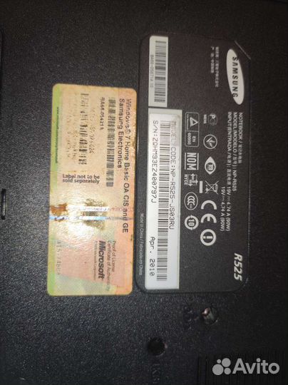 Ноутбук Samsung на запчасти