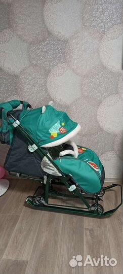 Детские санки коляска ника