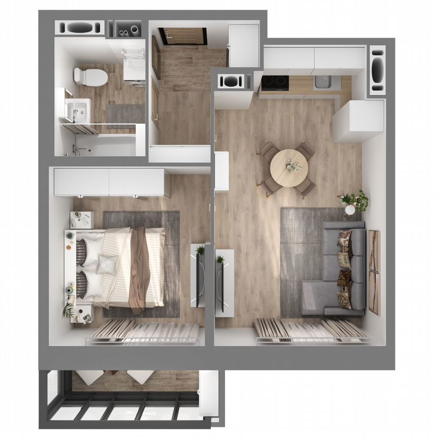 1-к. квартира, 39,7 м², 1/23 эт.