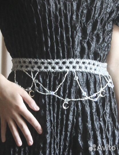 Пояс ремень из бисера бусин