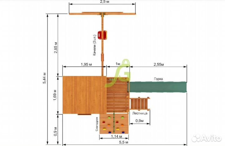 Игровая площадка для дачи 