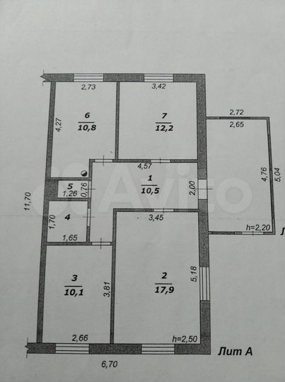 Дом 65,3 м² на участке 12,5 сот.