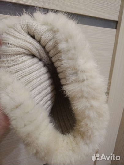 Шапка вязаная норковая