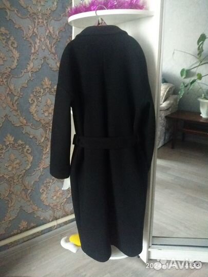 Пальто женское демисезонное 46 48цвет черный