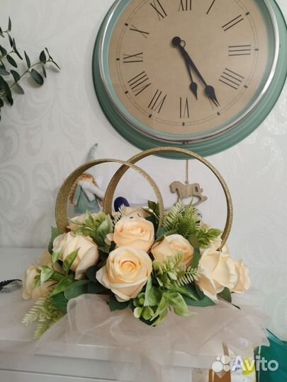 Кольца на машину свадебные