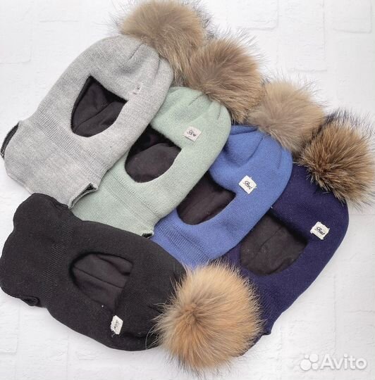 Шапка шлем на девочку и мальчика