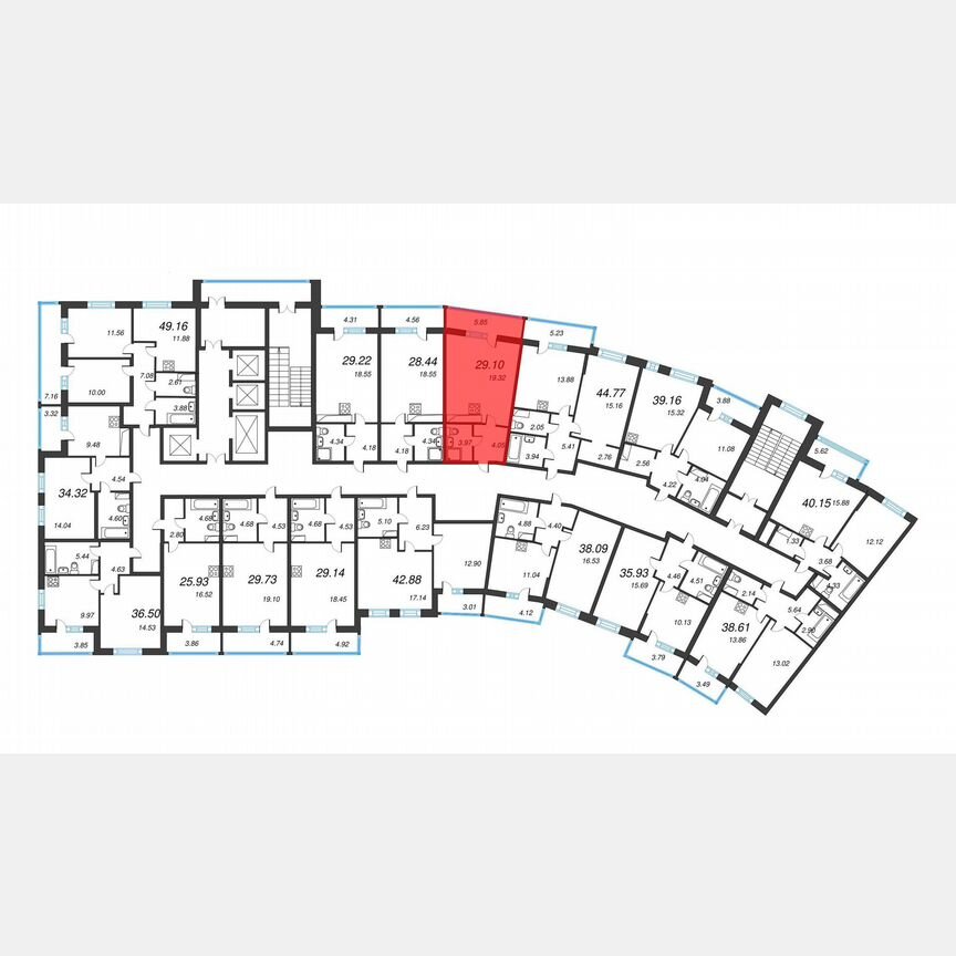 Квартира-студия, 33,2 м², 10/22 эт.