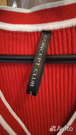 Трикотажный жилет/Майка красный 42