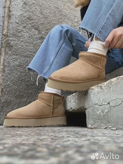 UGG Mini Platform Beige женские (Арт.4306)