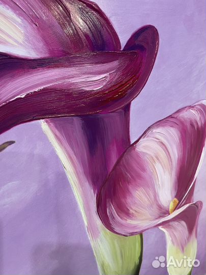 Большая картина цветы