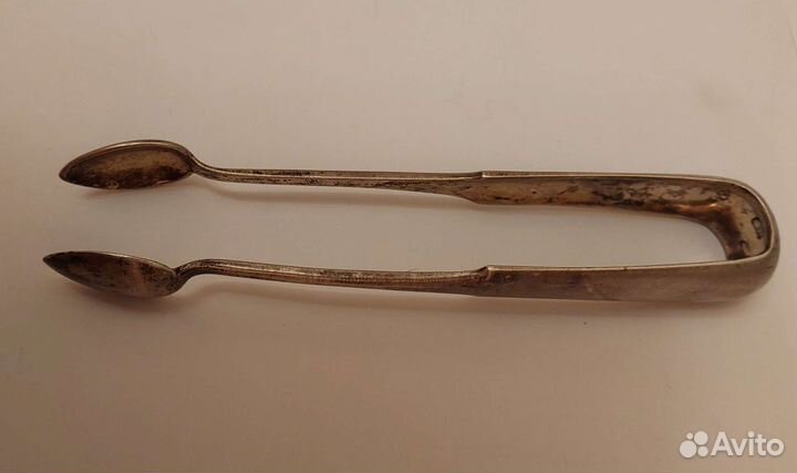 Антикварные щипцы для сахара серебро 84