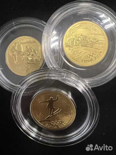 Золотая монета Сочи 2014 - виды спорта, 7,78 г