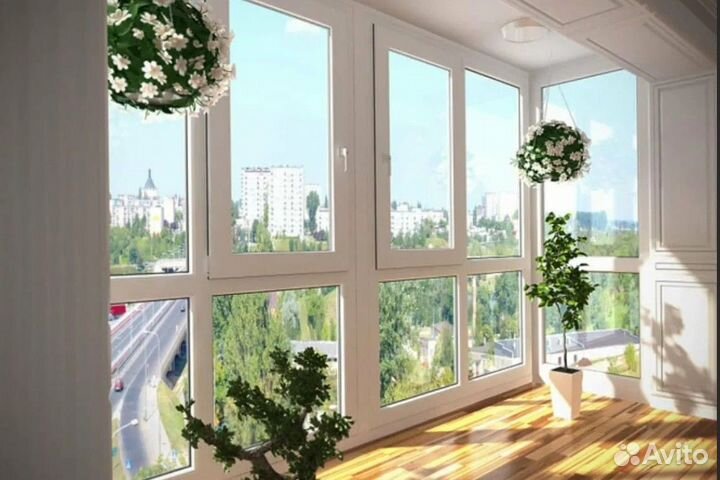 Остекление дома пластиковыми окнами