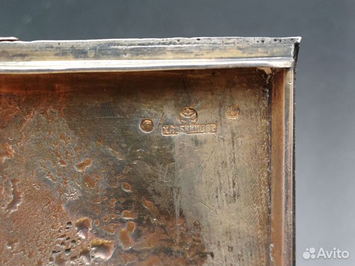 Портсигар хлебников, самородок 84 проба