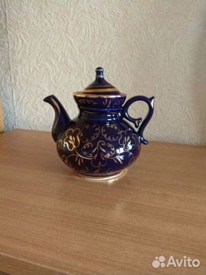 Гжель кобальтовая. Заварочный чайник