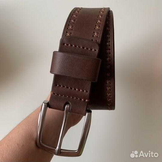 Мужской кожаный ремень ручной работы