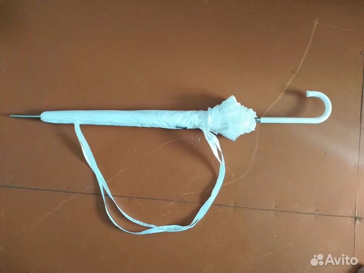 Зонт-трость свадебный (белый)