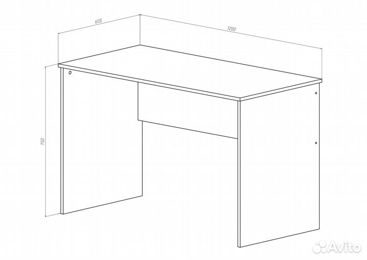 Стол письменный мдк сп2 представляет собой функцио