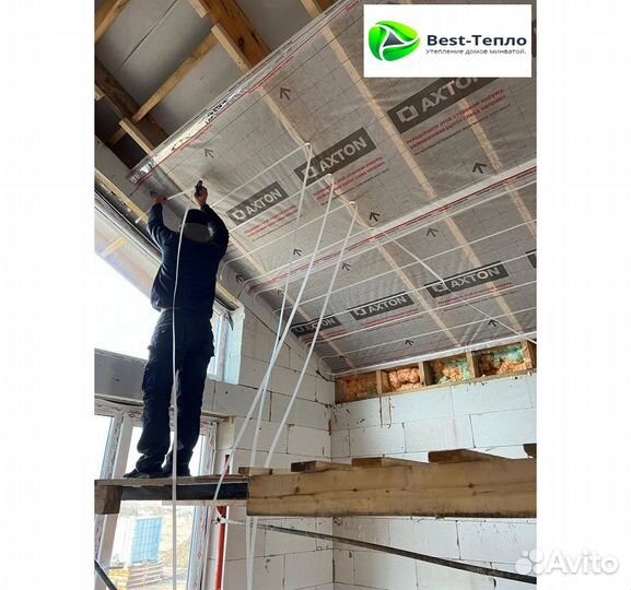 Утепление скатов кровли механическим способом