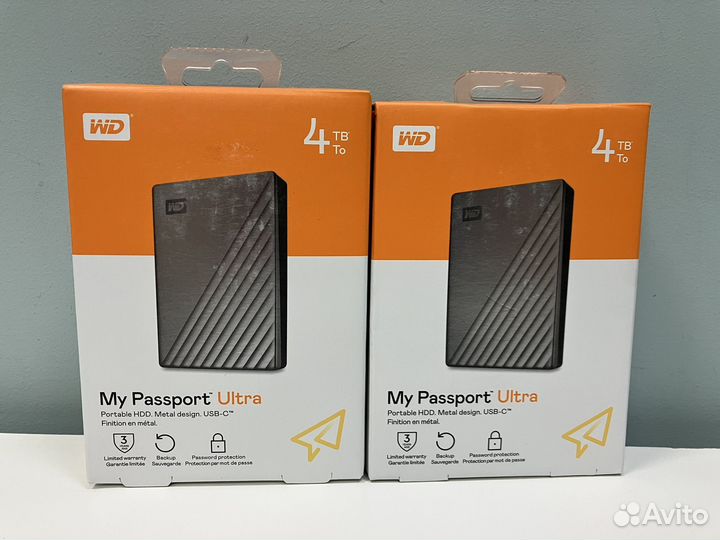 Новый Внешний HDD WD My Passport Ultra 4TB