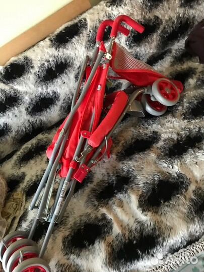 Прогулочная коляска трость новая babytun Easy Red