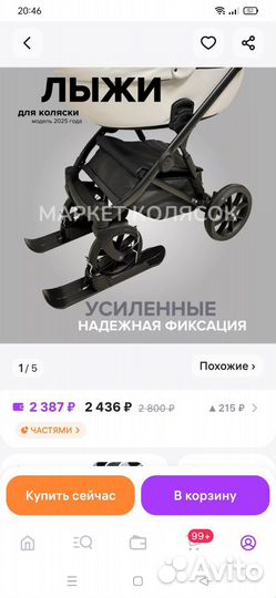 Лыжи для коляски