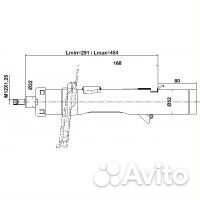 Амортизатор передний левый GAS.twin tube ford focu