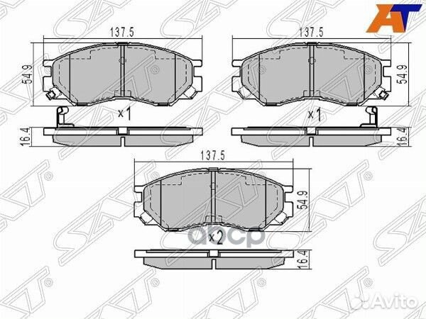 Колодки тормозные перед mitsubishi L200 96-06