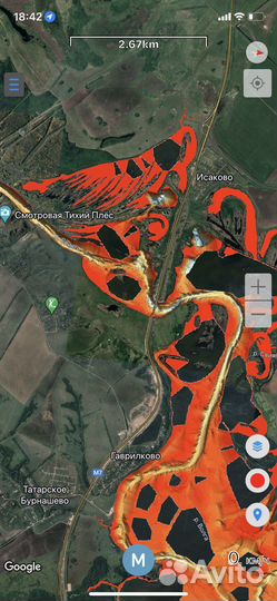 Карта глубин для рыбака,волга,камское устье и тд