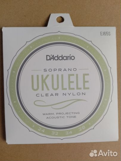 Струны для укулеле сопрано D'Addario EJ65S