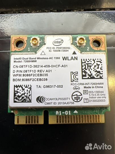 Модуль Bluetooth Wi-Fi Intel Dual Band 7260HMW