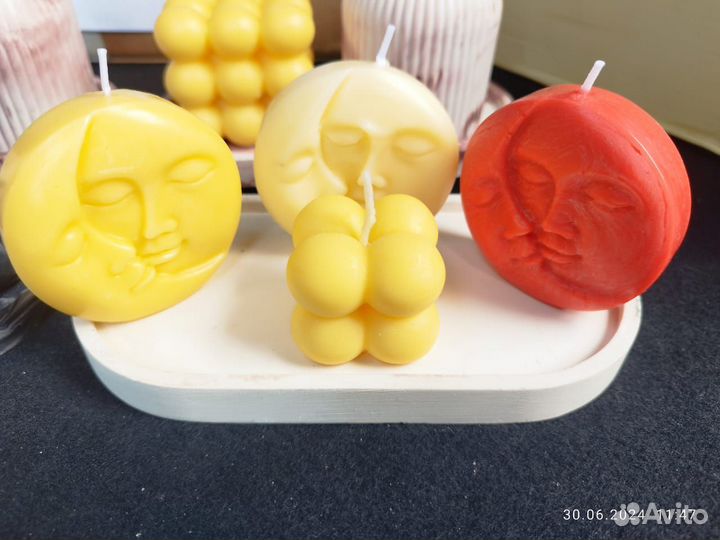 Свечи ручной работы изделия из гипса