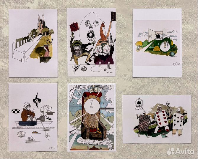 Павел Пепперштейн. Алиса в Стране чудес. Открытки