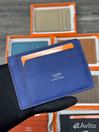 Картхолдер из натуральной кожи новый hermes