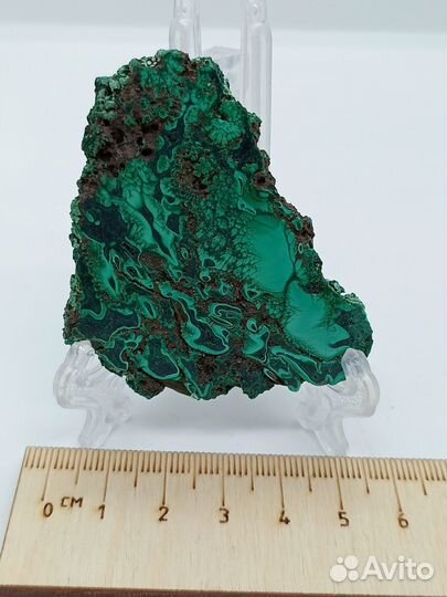 Малахит редкий пластина