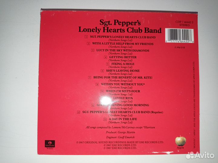 CD The Beatles Sgt. Pepper's Lonely Hearts Club